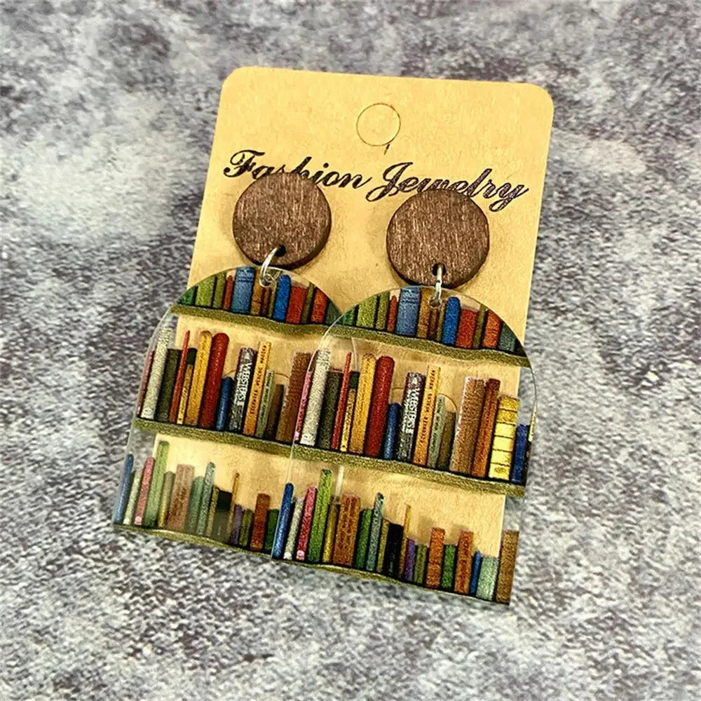 Acrylic Earrings for book and library lovers.  Different styles to choose from.