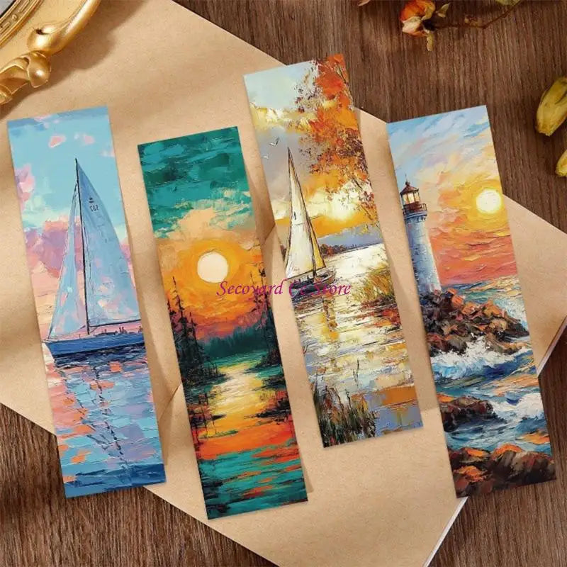 30 Pieces Scenic Art Pattern Bookmarks