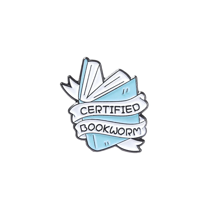 Enamel pins for book lovers.  Choice of designs.