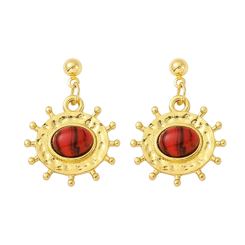 Inspired by A Song of Ice and Fire by George RR Martin Red Color Crystal Earrings as worn by Rhaenyra Targaryen Same Style Ear Drop Cosplay Props