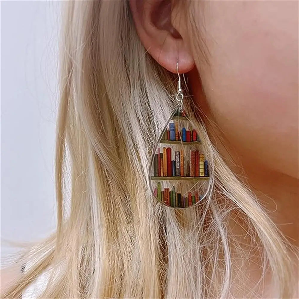 Acrylic Earrings for book and library lovers.  Different styles to choose from.