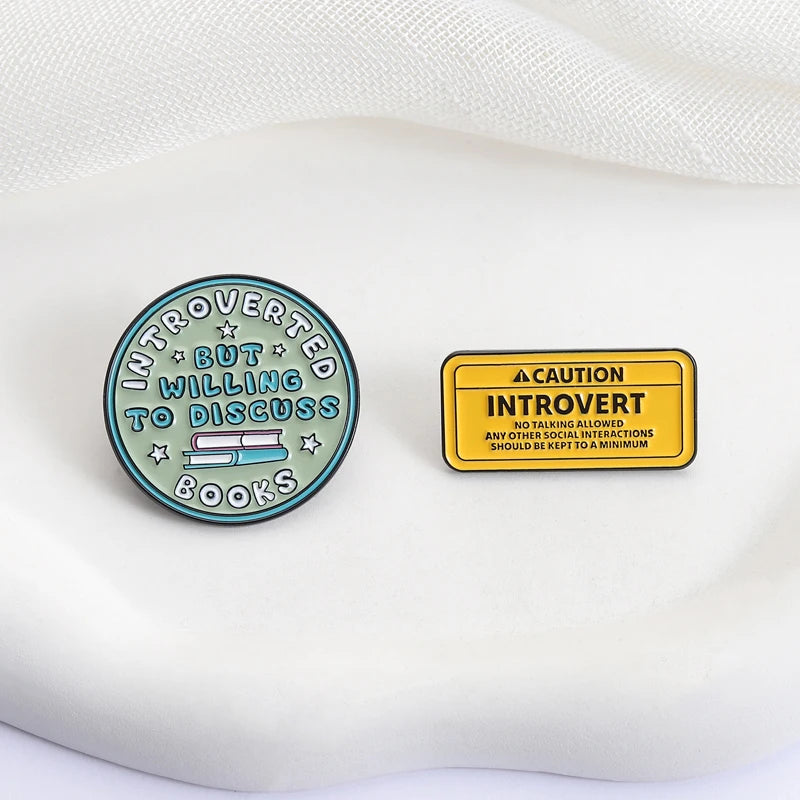 Introvert Enamel Pins