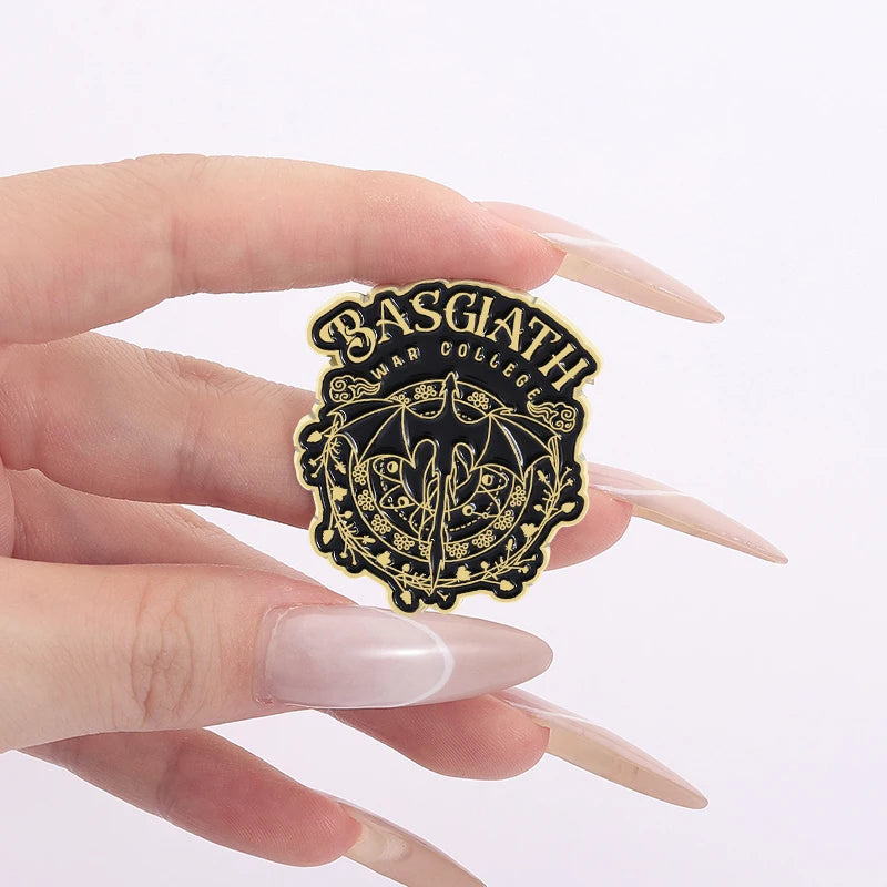 Basgiath War College Enamel Pin from the Fourth Wing Fantasy Novel by Rebecca Yarros.