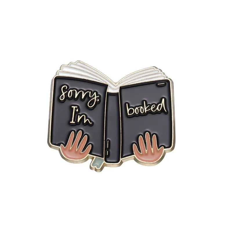 Enamel pins for book lovers.  Choice of designs.