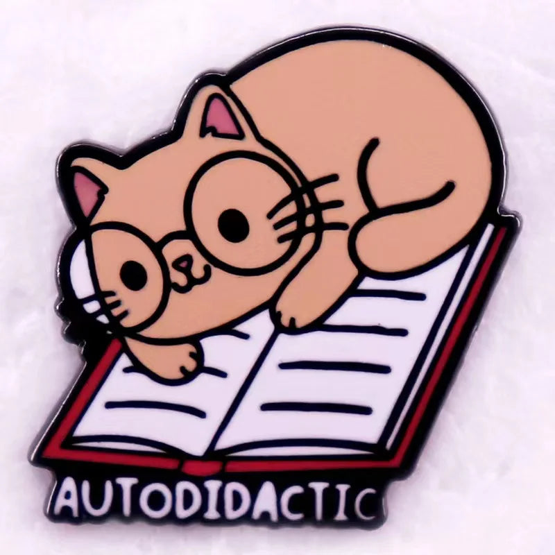 Cute Books Enamel Pins