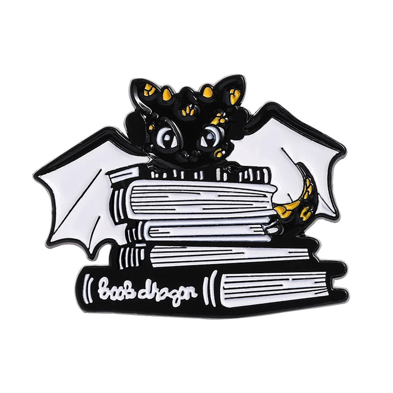 Book Dragon Enamel Pin