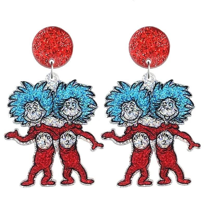 Colourful book earrings.  A variety of designs to choose from.
