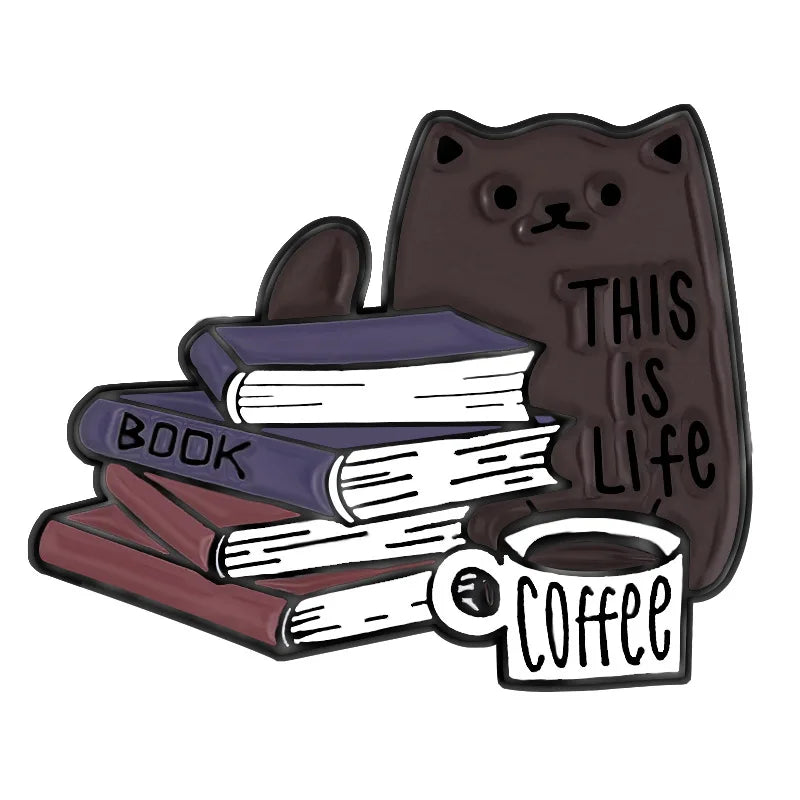 Enamel pins for book lovers.  Choice of designs.