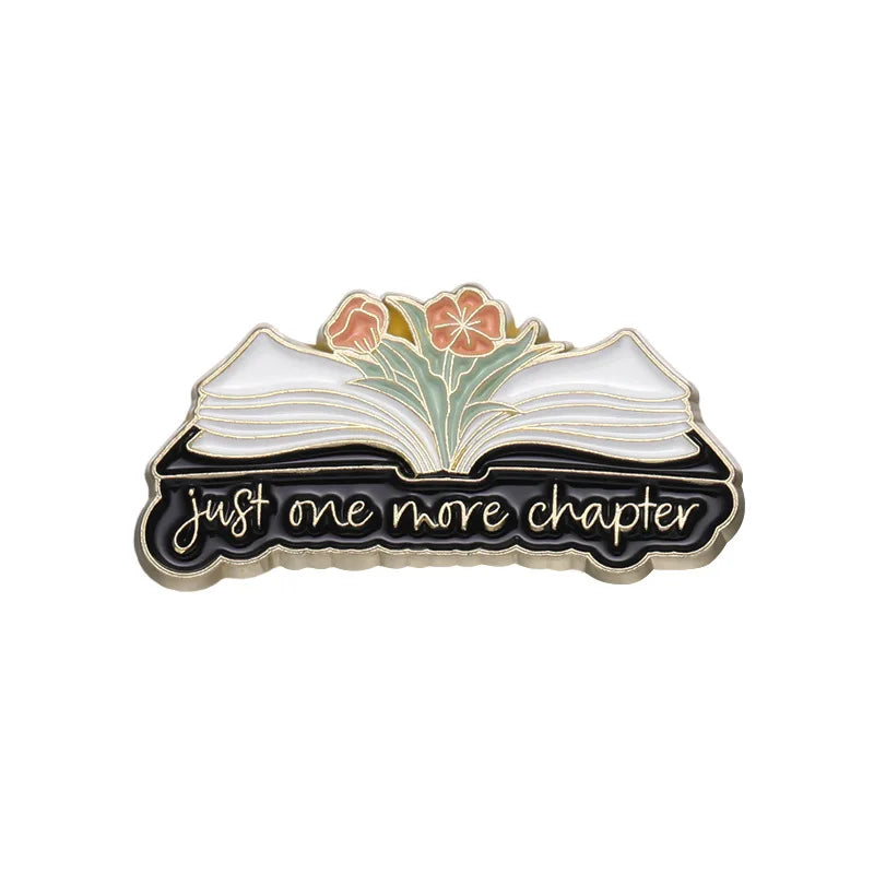 Enamel pins for book lovers.  Choice of designs.