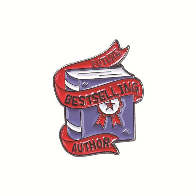 Enamel pins for book lovers.  Choice of designs.