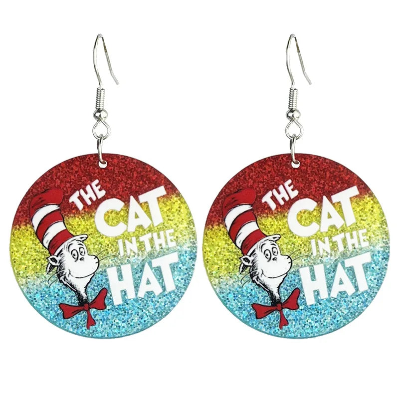 Colourful book earrings.  A variety of designs to choose from.