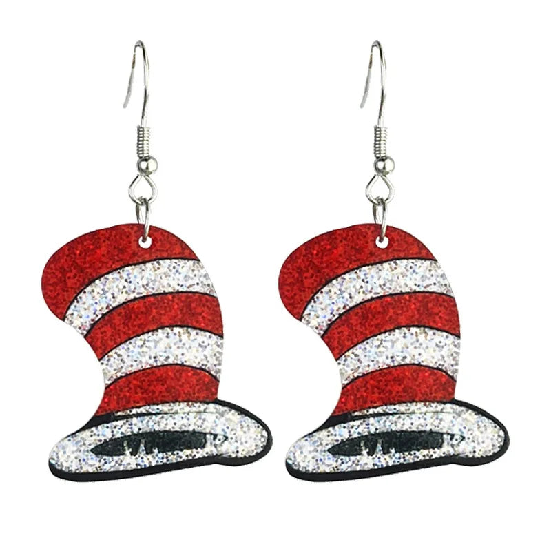 Colourful book earrings.  A variety of designs to choose from.