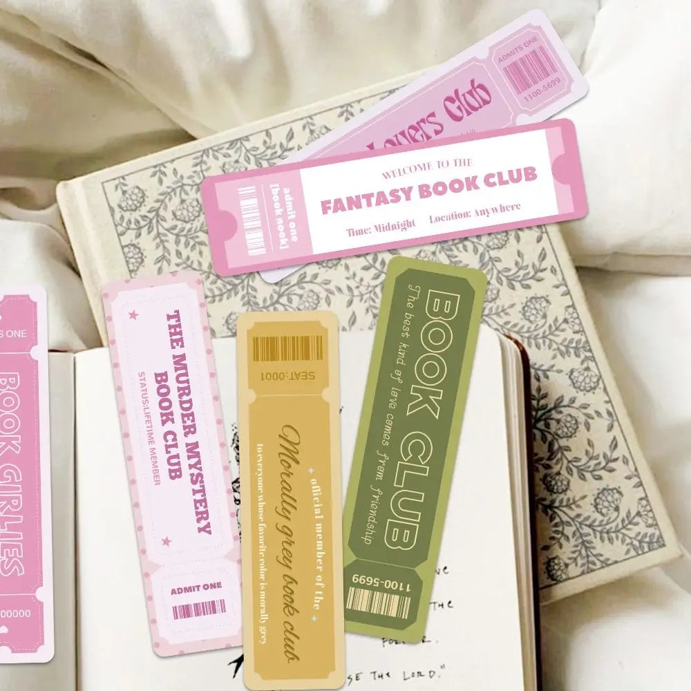 30pcs Creative Book Lovers Bookmark Waterproof Rectangular Reading Book Clip DIY Gift Pagination Mark School Office Supplies