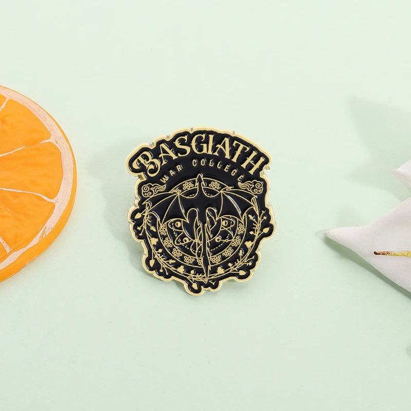 Basgiath War College Enamel Pin from the Fourth Wing Fantasy Novel by Rebecca Yarros.