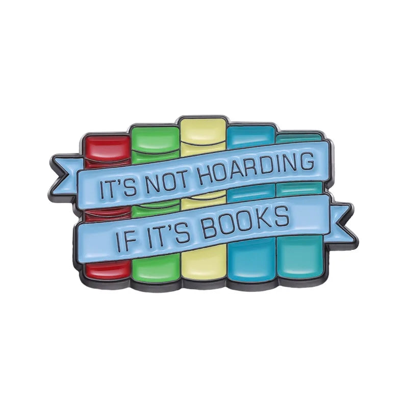 Enamel pins for book lovers.  Choice of designs.