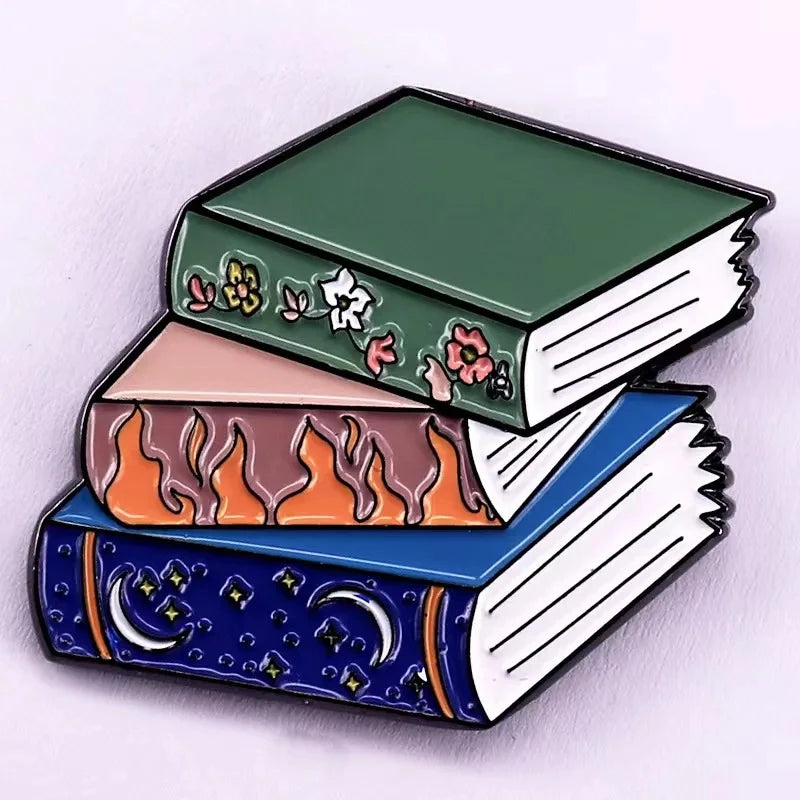 Cute Books Enamel Pins