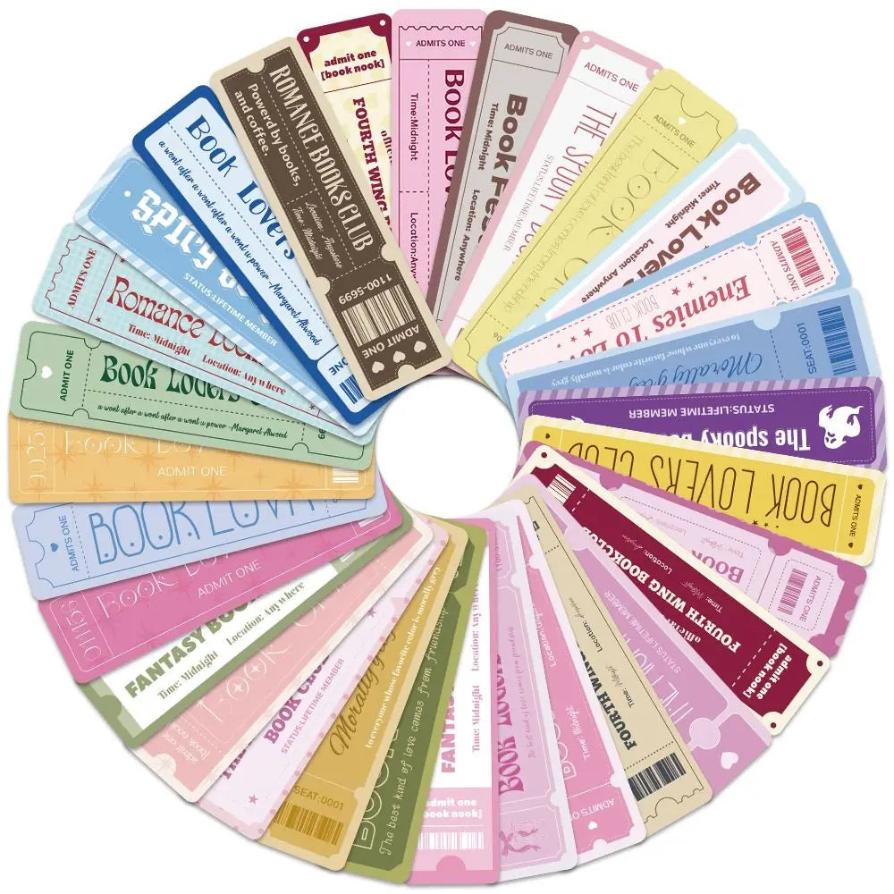 30pcs Creative Book Lovers Bookmark Waterproof Rectangular Reading Book Clip DIY Gift Pagination Mark School Office Supplies