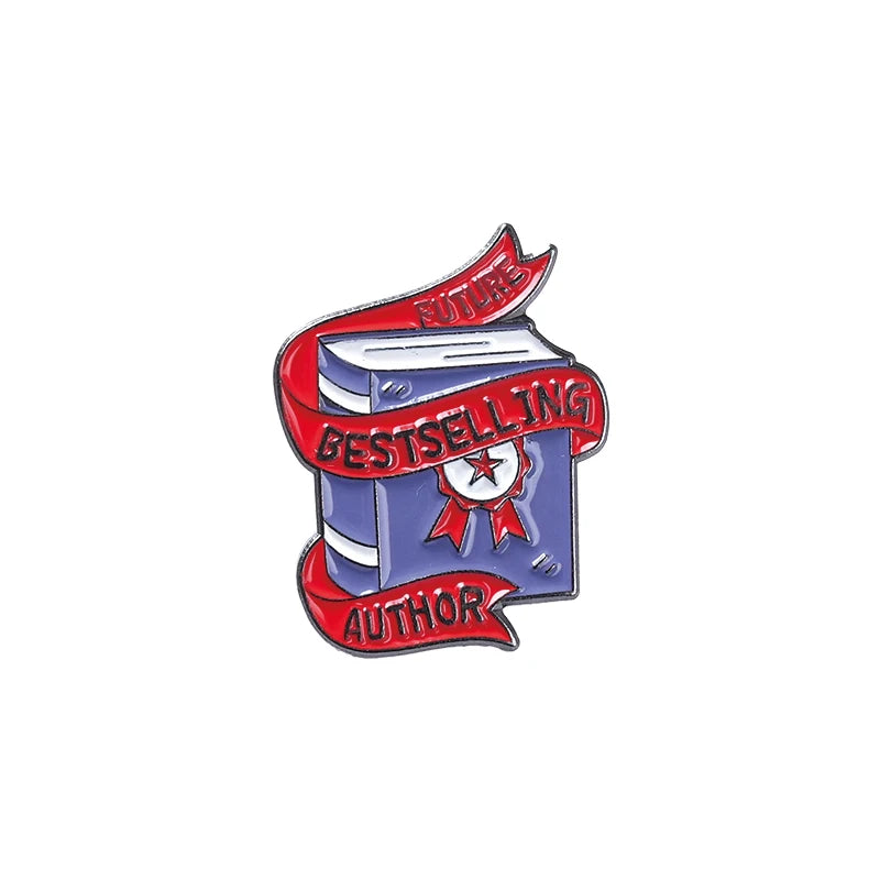 Enamel pins for book lovers.  Choice of designs.