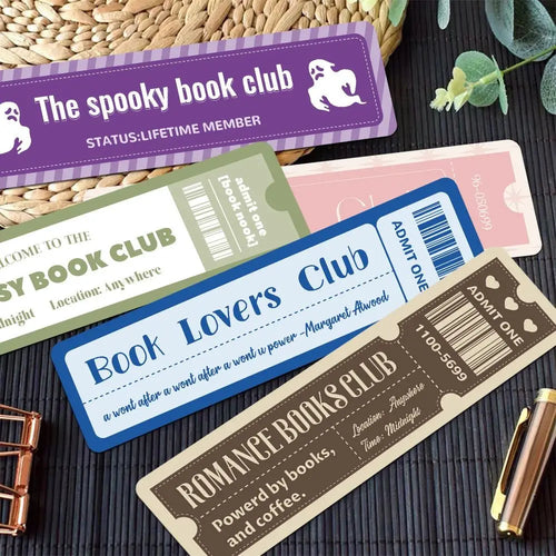 30pcs Creative Book Lovers Bookmark Waterproof Rectangular Reading Book Clip DIY Gift Pagination Mark School Office Supplies