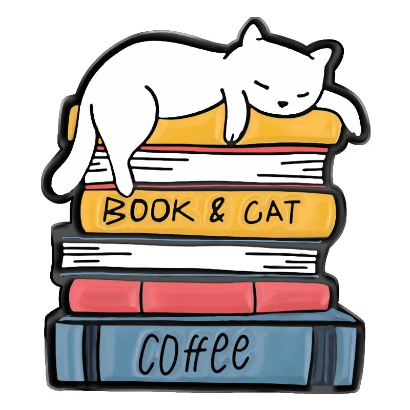Enamel pins for book lovers.  Choice of designs.