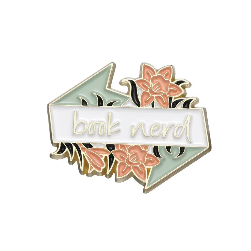 Enamel pins for book lovers.  Choice of designs.
