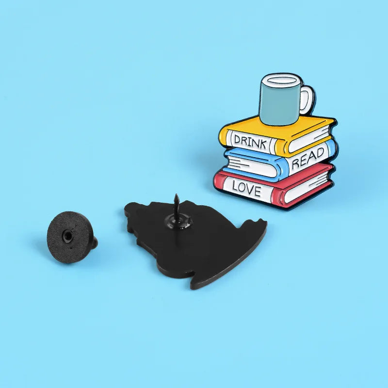 Reading Time Enamel Pins