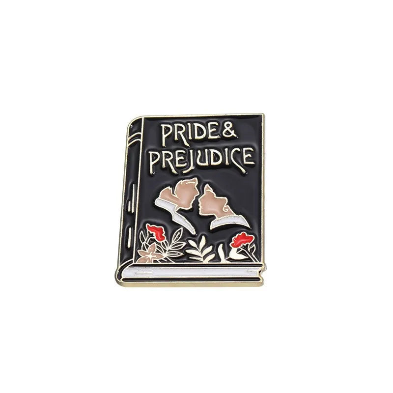 Enamel pins for book lovers.  Choice of designs.