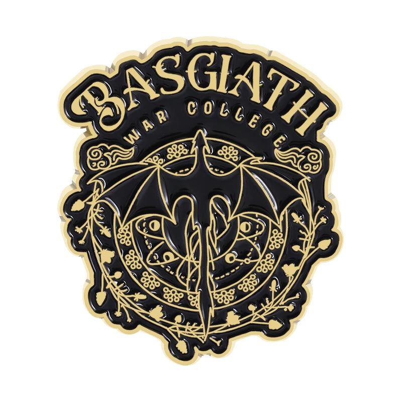 Basgiath War College Enamel Pin from the Fourth Wing Fantasy Novel by Rebecca Yarros.