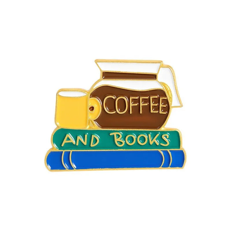 Enamel pins for book lovers.  Choice of designs.