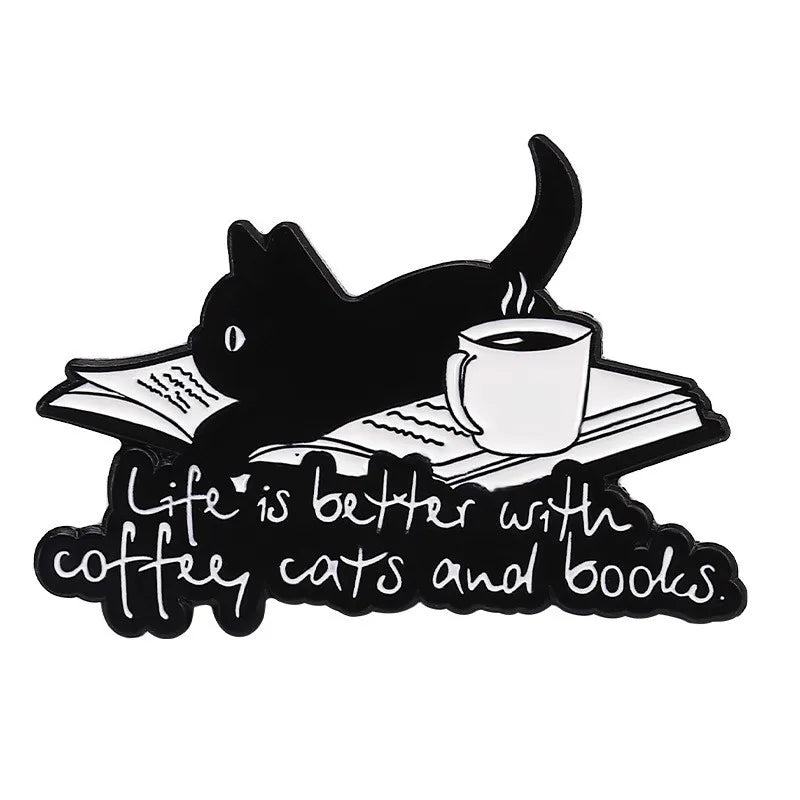Enamel pins for book lovers.  Choice of designs.