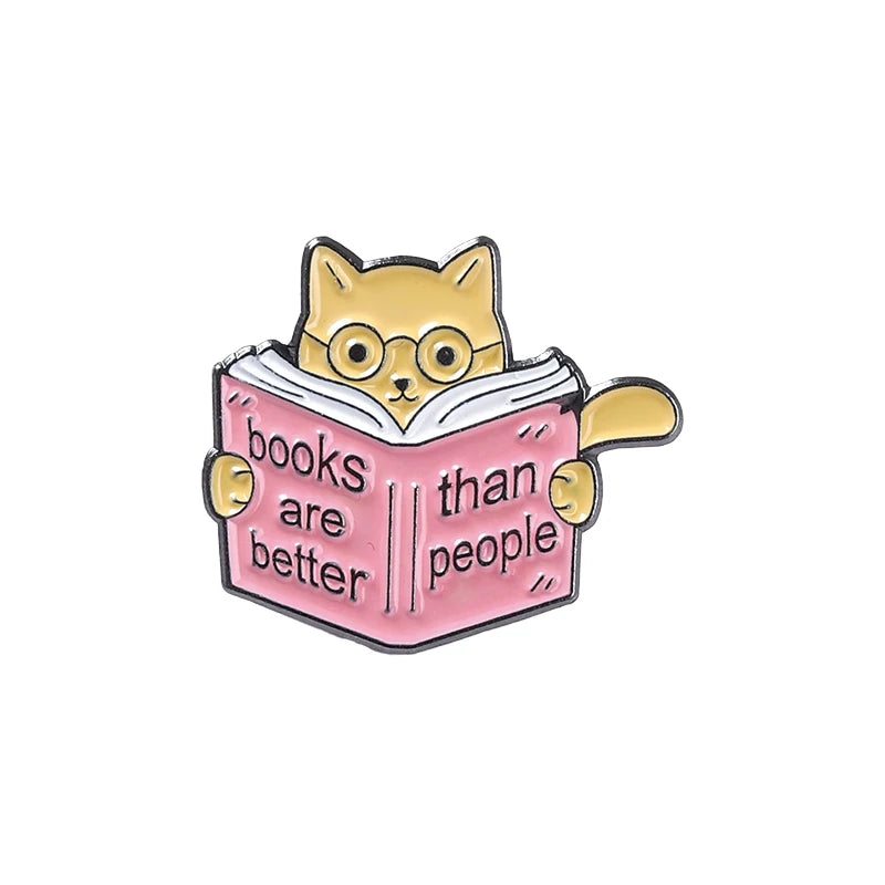 Enamel pins for book lovers.  Choice of designs.