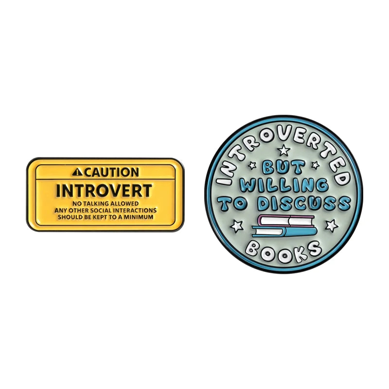 Introvert Enamel Pins