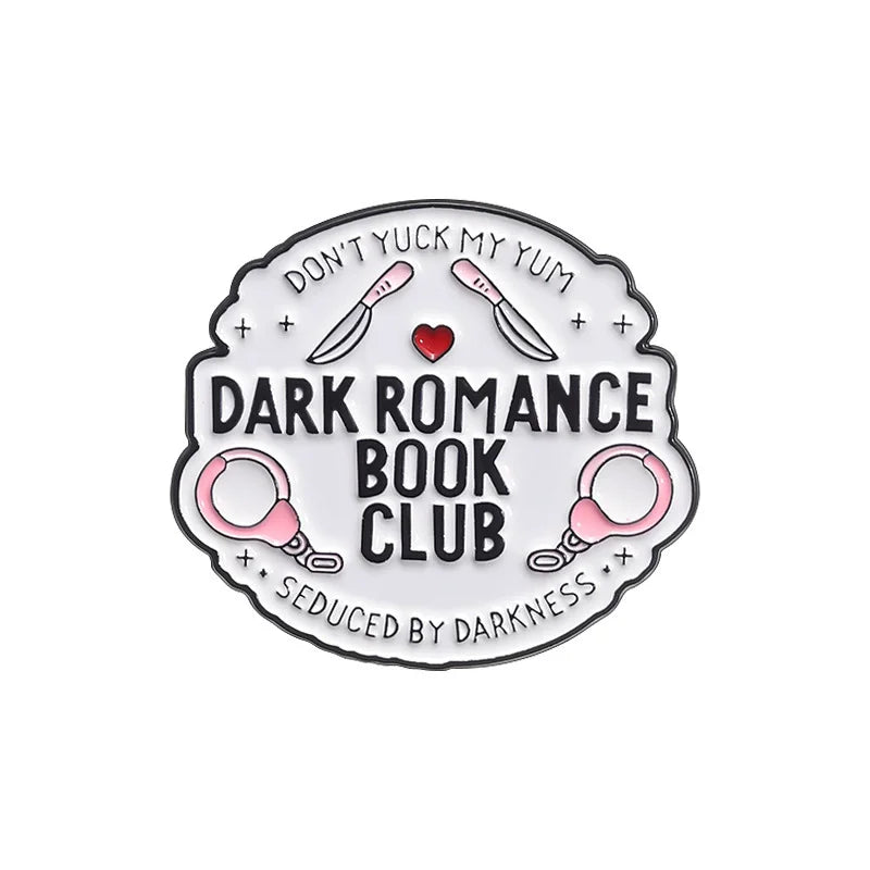 Enamel pins for book lovers.  Choice of designs.