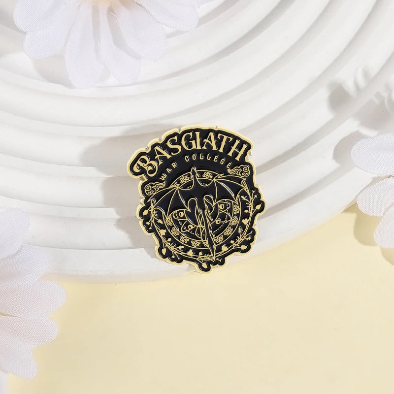 Basgiath War College Enamel Pin from the Fourth Wing Fantasy Novel by Rebecca Yarros.