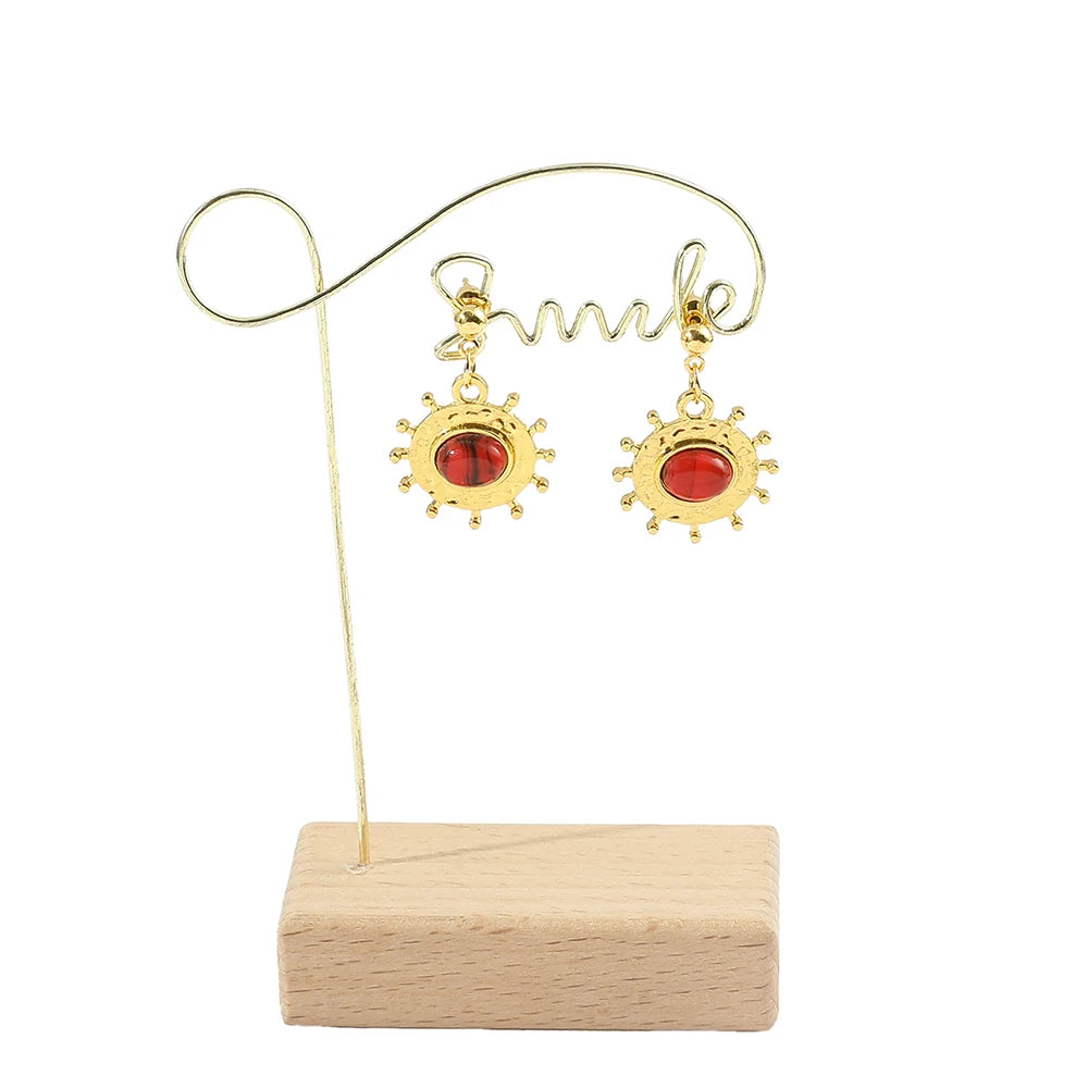 Inspired by A Song of Ice and Fire by George RR Martin Red Color Crystal Earrings as worn by Rhaenyra Targaryen Same Style Ear Drop Cosplay Props