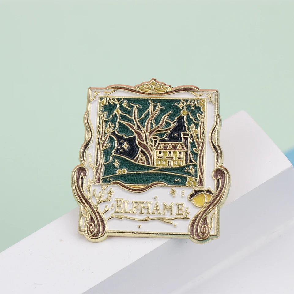 Elfhame enamel pin for fantasy lovers.
