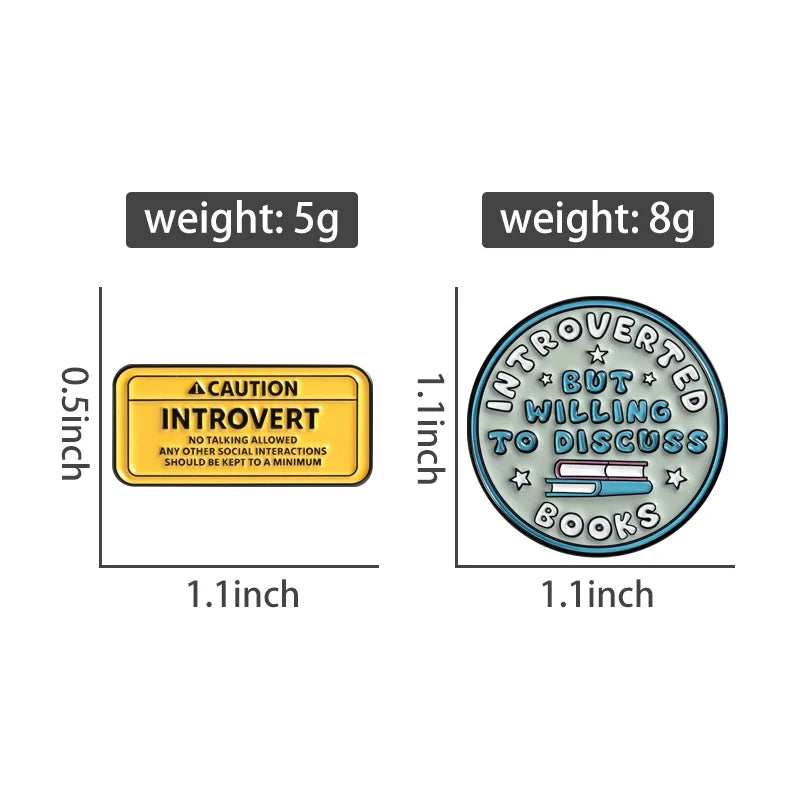 Introvert Enamel Pins