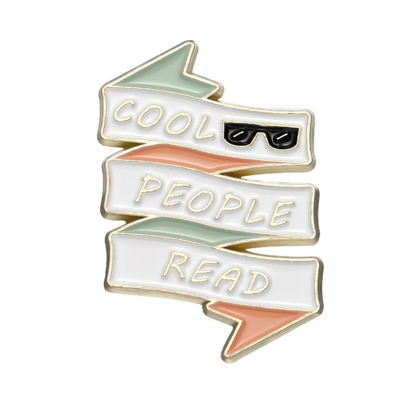 Enamel pins for book lovers.  Choice of designs.