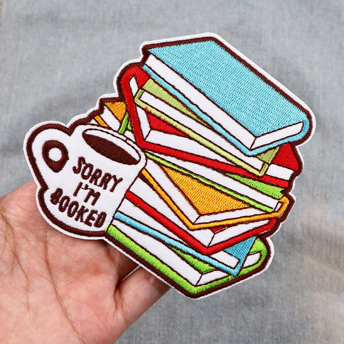 Book Quotes Embroidered Patch for Clothing